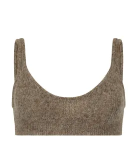 CABLE KNIT WOOL BRALET